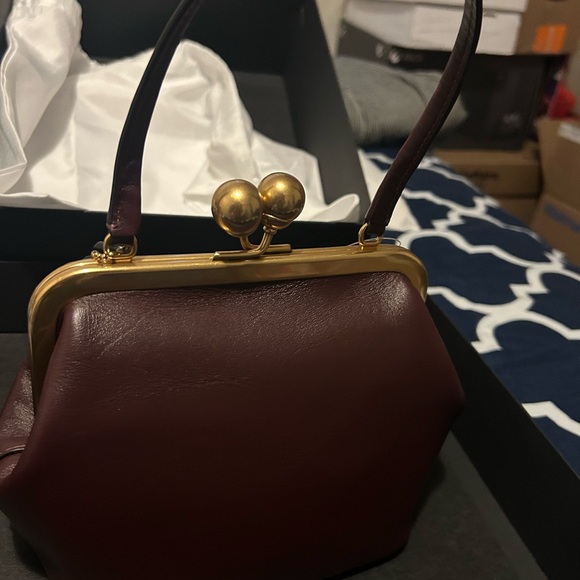 Coach Blackcurrant Leather Kisslock 16 Frame Bag 👛 - Picture 5 of 9